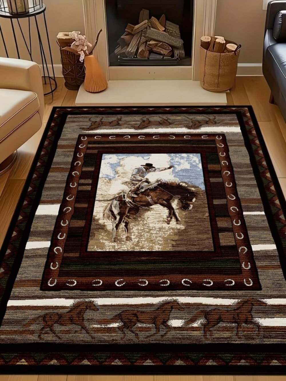 ACANTILA Texas Cowboy Area Rug, 3x5 ft